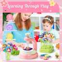 Glotrove Fabric Flower Bouquets Toys, Arts and Crafts for Kids Ages 6-8 8-12 Girls, DIY Craft Kits Gifts for Girls Birthday, Educational Toys for Building Your Flower Bouquet