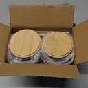 Bathroom Organizers and Storage,4 Pack Bathroom Accessories,Bathroom Decor,Home Decor,Bathroom Storage and Organization,Qtip Holder for Room Decor Aesthetic (bamboo lids)