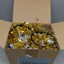 Libima 20 Pcs 10 Inch Mini Tinsel Christmas Tree Artificial Sequins Tabletop Christmas Tree Glitter Metallic Small Xmas Trees Miniature Xmas Trees for Home Office Desk Holiday Party Decor(Gold)