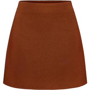 Timormode Mini Skirts for Women High Waisted Corduroy A Line Skirt 2026 Basic Casual Spring Pencil Skirts TMS8012 Darkbrown L