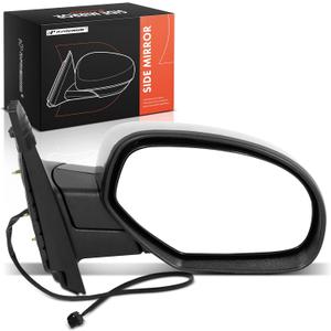 A-Premium Passenger Side Power Door Mirror - Compatible with Chevrolet Tahoe Suburban 1500 2007-2014, Suburban 2500 2007-2013 & GMC Yukon 2007-2014, Yukon XL 1500 2500 - Heated Manual Folding Chrome