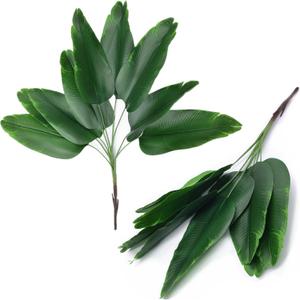 Fake Bird of Paradise Plant Artificial Banana Tree 30 Inch 2 Pack, Tropical Monstera Plants Big Leaves Faux Palm Leaf Greenery Shrubs Indoor Outdoor Home Garden Office Farmhouse Verandah Wedding Decor (Bird of Paradise Tree - 2 Pack)