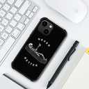 ZHEGAILIAN Compatible with iPhone 14 Plus Case, Never Better Skeleton Cases, Tempered Glass Back+Soft Silicone TPU Shock Protective Case for Apple