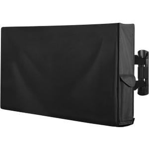 OutdoorLines Waterproof & Weatherproof Outdoor TV Cover - for 40-43 Inch Flat Screen TV, Dustproof & UV Resistant, Black, Size 39.5" L x 25" W x 5.5" H