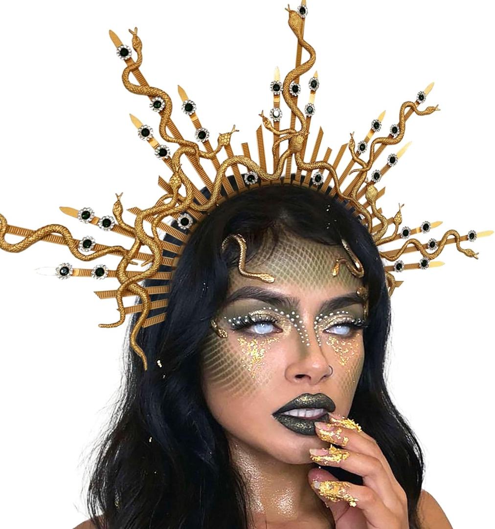 JeVenis Snake HeadbandMedusa Headpiece Medusa Crown Medusa Costume Accessories Goddess Costume Women