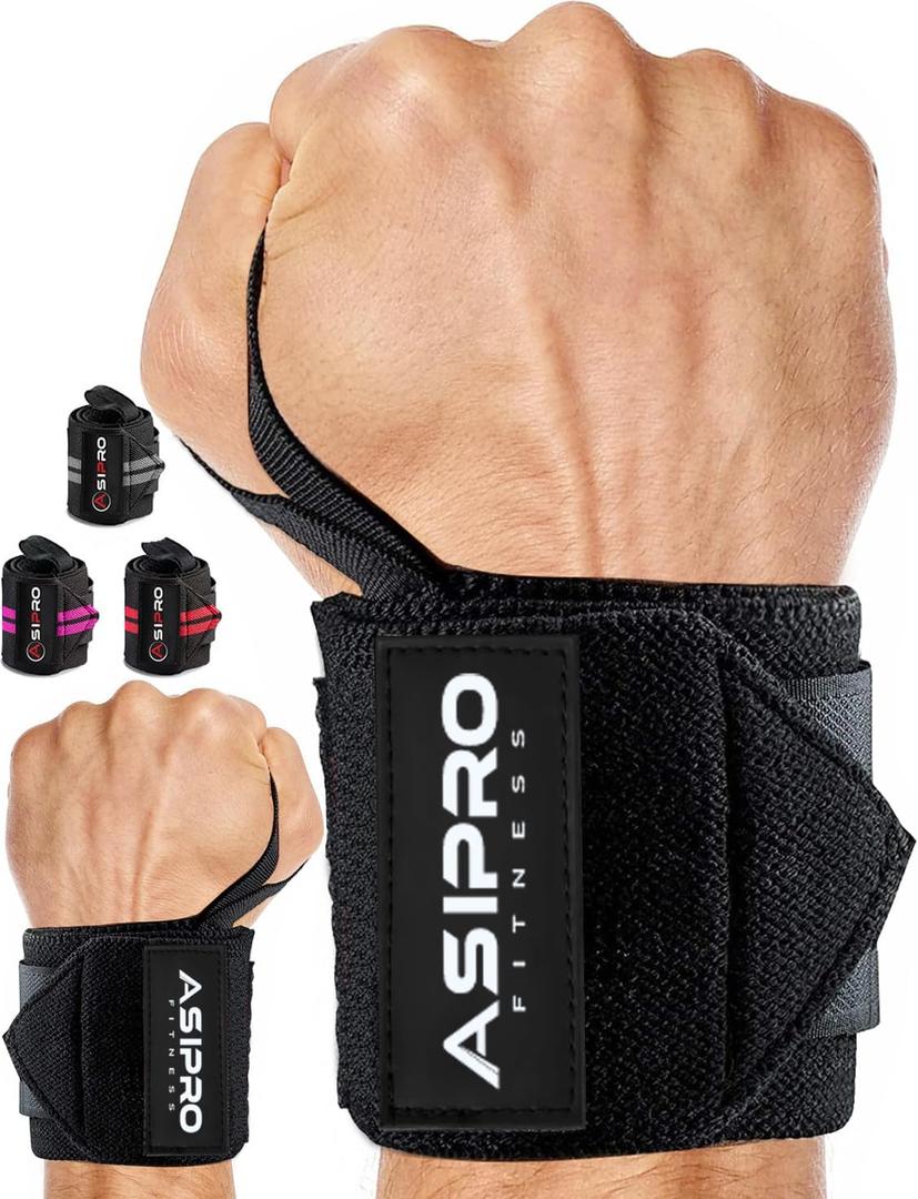 Wrist Wraps for Weightlifting 18" Wrist Straps for Weightlifting Weight Lifting Wrist Wraps for Men & Women, Muequeras para Gym Wrist Support for Working Out, Gym Wrist Wraps for Powerlifting