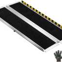 VEVOR 4FT Portable Wheelchair Ramp, Smooth Door Access No Blocking Design, 800 LBS Heavy Duty Non-Slip Threshold Ramp for Home Steps, Stairs, Doorways, Scooter, Curbs