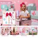 2 x 6 PCS Tinsel Hair Extensions for Girls, Pink Hair Clips for Toddler Girl, Princess Dress up Hair Pieces, Cute Gifts and Costume Hair Accessories Set for Little Princess (Doll-Inspired)