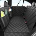 Dog Car Seat Cover for Back Seat,100% Waterproof Scratch Proof Nonslip Seat Cover,600D Heavy Duty Scratch Soft Dog Hammock for Car for Cars Trucks and SUVsBlack