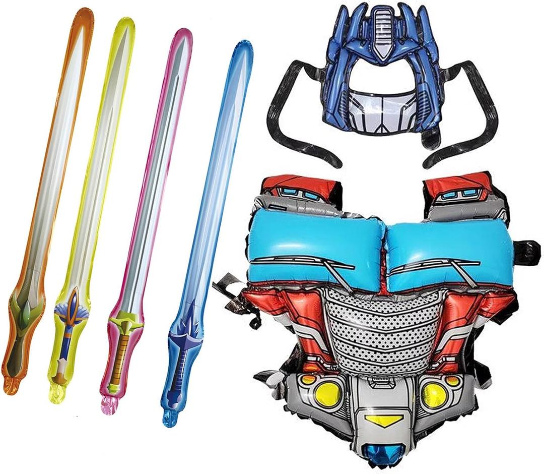 5 Set Of Balloon Robot Armor Include Headbands And Armor for Kids for Theme Party Cosplay Stage Performance Costume
