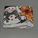 Horaldaily Christmas Tablecloth 6084 Inch Rectangular, Gingerbread Man Tree Snowman Light Wood Washable Table Cover for Party Picnic Dinner Decor