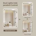22"x30" LED Bathroom Mirror with Lights, Backlit + Front Lit, Anti-Fog, Lighted Bathroom Mirror for Wall, HD Shatterproof Tempered Glass, Dimmable, Memory Function (Horizontal/Vertical)