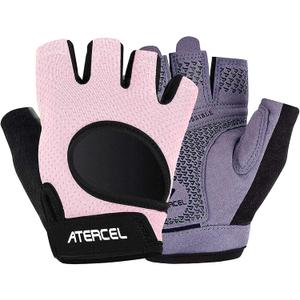 ATERCEL Weight Lifting Gloves Full Palm Protection, Workout Gloves for Gym, Cycling, Exercise, Breathable, Super Lightweight for Mens and Women (Pink)