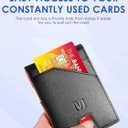 Slim Wallet for Men, Christmas Stocking Stuffers Gifts for Men Him, White Elephant Gifts for Adults Husband Boyfriend, RFID Blocking Minimalist Wallet for Men with Money Clip, Credit Card Holder (Classic Black & Orange)