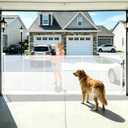 150" Extra Wide Retractable Baby Gates Dog Gate for Large Opening, 41" Extra Tall Mesh Pet Gate, Long Child Safety Gates with Fiberglass Rods for Stairways, Doorways, Hallways - Indoor/Outdoor Use (White)
