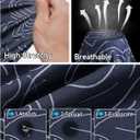 Mens Golf Shirt Short Sleeve Dry Fit Moisture Wicking Performance Collared Funny Print Golf Polo Shirts for Men (XL)