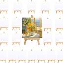 20Pack 4 x 4 Inch Mini Canvases with Easel Sets, Art Canvases Painting Kit for Kids Teenagers