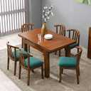 Genina Seat Covers for Dining Room Chair Seat Slipcovers Kitchen Chair Covers (Teal, 4 Pcs)