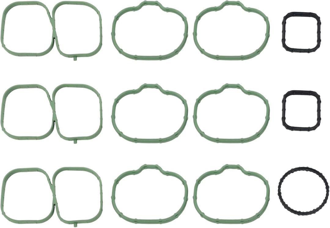 ZONFANT Intake Manifold Gasket Set Compatible with 2007-2012 Ford Edge Flex Fusion Taurus Taurus X, 2007-2015 Mazda 6 CX-9, 2007-2012 Lincoln MKS MKT MKX MKZ, 2008-2009 Mercury Sable, Replace#MS97118