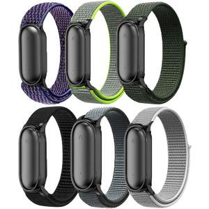 6-Pack Compatible with PLAUD AI NotePin Recorder Wristband, Soft Breathable Woven Nyon Replacement Strap with Loop Closure for Notepin Accessories