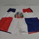 Lurhonp Men's Swim Trunks Summer Quick Dry Beach Board Shorts with Mesh Lining (X-Large, Dominican Flag)