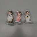 3PCS Nurse Cake Topper Nursing Cupcake,Statue of Doctor and Nurse,RN Theme Party Favors Nurse Decorations for Nursing Graduation Party,Cake Decoration for Doctors and Nurses