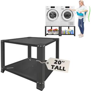 Royxen Laundry Pedestal 28" Wide Universal Fit, Washing Machine Base Stand Dryer Base Platform Heavy Duty with 20" Height, (Black)