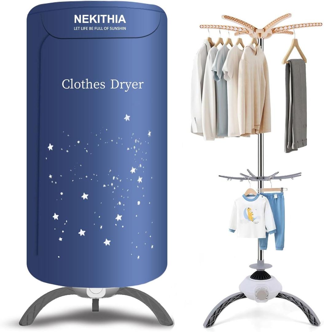 Portable Clothes Dryer, 900W Fast Drying & Large Load Capacity for Laundry and Shoes - Compact Mini Dryer Machine for Travel, Apartments, RV, Dorm