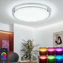 CINOTON 16 inch Smart Ceiling Light RGBCW, 40W LED Ceiling Light Fixture, 16 Million RGB & 2700K-6500K Adjustable for Bedroom Dining & Living Room Kitchen, Compatible with Alexa & Google Assistant