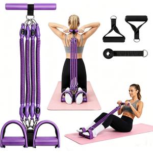 Resistance Band with Handle 100LBS Pedal Resistance Bands for Pilates Yoga Physical Therapy Leg,Abdomen,Waist,Arm,Workout Bands Exercise Resistance Bands Set for Women