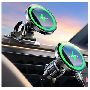 LISEN for 15W MagSafe Car Mount Charger,MagSafe Charger,Wireless Car Charger,Magnetic Phone Holder for Car,Phone Holders for Your Car Accessories for Women Men Jeep Ford F150 for iPhone 1712,Samsung