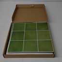 Commomy 10 Pcs Matte 3D Green Peel and Stick Tile 11.8"x11.8" Ultra-Light PVC Square Peel and Stick Backsplash for Kitchen Peel and Stick Wall Tiles for Bedroom,Living Room,Bathroom,RV