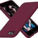 Cordking Designed for iPhone SE Case 2022/2020, Designed for iPhone 7 8 Case, Silicone Slim Shockproof Phone Case with [Soft Microfiber Lining], 4.7 inch, Plum