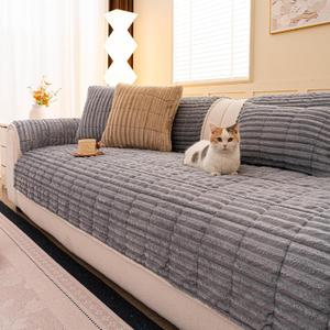 Washable Pet-Friendly Couch Cover for Dogs Fuzzy Pet Sofa Cover Dog Couch Blanket for Sofa 90x240 cm