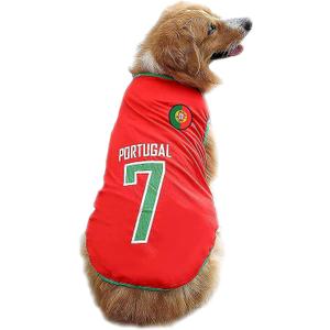 GabeFish Dog World Cup T Shirt Pets Football Jersey Sports Soccer National Team Vest Cat Summer Cool Clothes Apparel Red 6X-Large