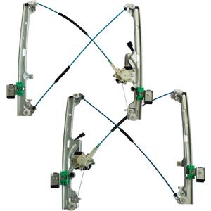 Front Left & Right Power Window Regulator with Motor Assembly Compatible with Silverado/Tahoe/Suburban/Avalanche 1500 2500 3500 00-06 Ca-dillac Escalade 02-06 GM-C Yukon XL/Sierra