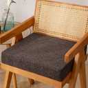 Reyox Square Non Slip Seat Cushion Thicken Chair Cushion for Recliners, Armchairs 2" Thick Brown 20" x 20"