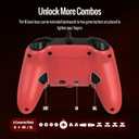 BETMI RGB Wired Pro Controller for Switch 2 with 9-Axis Motion Sensing/C Button/Hall Effect Joysticks/LED Light/Dual Vibration/Built-in Stereo Jack/Marco, Gamepad Fit for Switch/Lite/OLED/PC (Red)