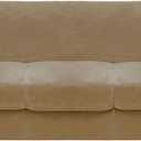 CUCRAF T Cushion Sofa Cover 4 Piece Slipcovers, Soft Thick Velvet Couch Cover for Living Room, Washable High Stretch Furniture Protector with 3 Cushion Slipcover, (Sofa, Taupe)