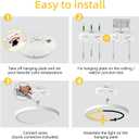 4PK 12 Inch LED Flush Mount Ceiling Light, 24W, 2520LM,3000K/4000K/6000K CCT Selectable, Round Flat Panel Low Profile Ceiling Light Fitures for Hallway, Kitchen, Bedroom, Laundry Room,White