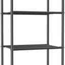 Sakugi Storage Shelves - 6-Tier Large Capacity Shelf Organizer with Hooks, Heavy-Duty Garage Shelving with Leveling Feet, Wobble-Free Rack for Bedroom, Balcony, Garage, 18.1"12.4"70.1", Black