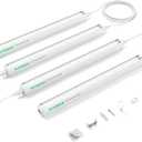 VIVOSUN T5 Grow Lights for Indoor Plants, 5000K Full Spectrum 24W(4 X 6W), 1FT LED Plant Light Strip for Seed Starting, Greenhouse, Hydroponics, SGS Compatible, Linkable, 4-Pack (White)