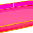 Acrylic Decorative Vanity Tray Perfume Jewelry Trinket Tray for Bathroom Counter Soap Toilet Tank Sink Small Candle Catch All Organizer, 12.6x6.3 Inches, Neon Pink