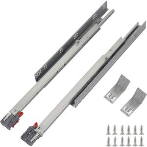 OCG Under Mount Drawer Slides 12 inch (1 Pair), Full Extension Soft Close Undermount Drawer Slides, Come with Mounting Screws and Brackets