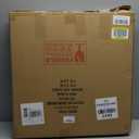 POZINO Round Mirror, 15" Rope Hanging Mirror, Farmhouse Circle Mirrors, Black Metal Frame Wall Mirrors for Bathroom, Bedroom, Living Room, Entryway, Fireplace, Home Decor