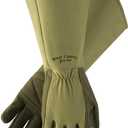 West County 054M/S Gauntlet Rose Gloves  Small, Moss, Gardening Gloves w/Elastic Wrist, Reinforced Fingers, Palm, and Thumb (Small (Pack of 2))