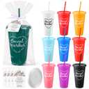 Yetene 30 Sets Volunteer Appreciation Gifts Bulk Reusable Plastic Cups with Lids, Cards and Gift Bags Thank You Gift Set for Volunteer Teams School Community Public Events Staff Appreciation Giveaways