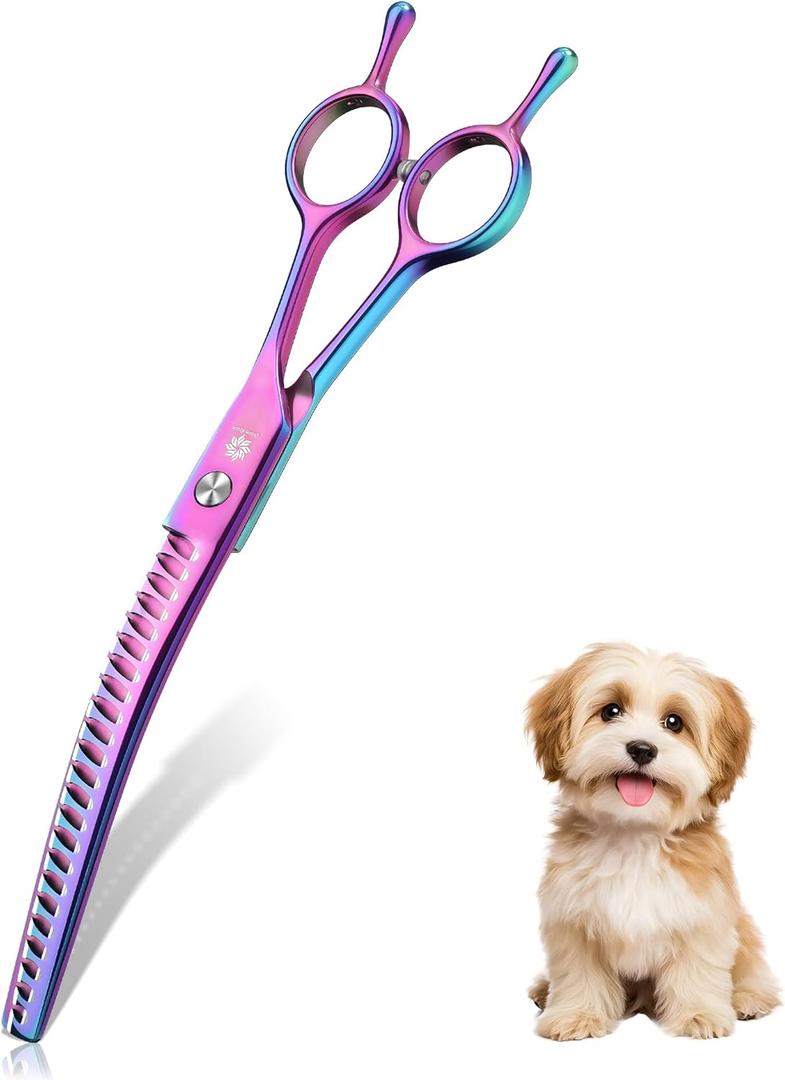 Dream Reach Dog Chunker Scissors - Dog Blending Thinning Cat Grooming Chunkers Shear Rainbow 8"