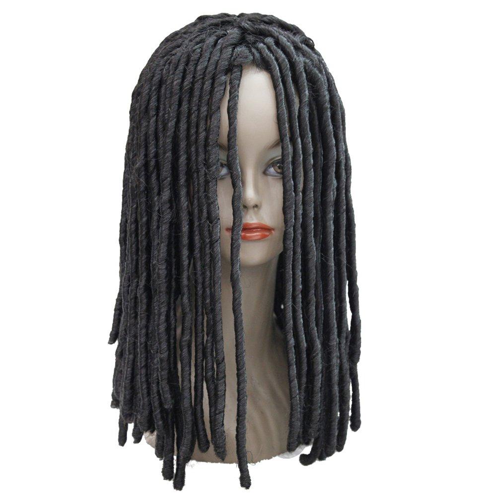 Lydell Twist Hair Crotchet Braids Wigs Synthetic Dreadlocks Braids Hair Wig (Natural Black)