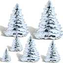 Amyhill 6 Pieces 3-D Winter Pine Tree Centerpieces Christmas Winter Theme Party Decorations Christmas Pine Tree Table Centerpieces Sign for Xmas Table Decorations